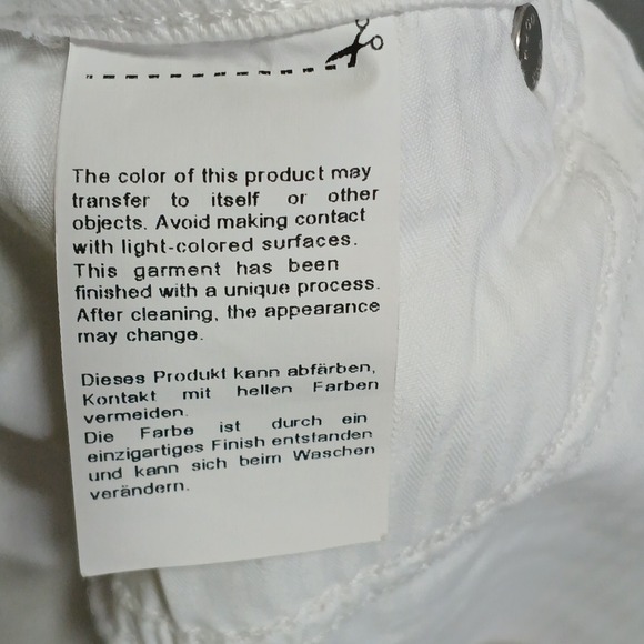 Boss Hugo Boss Men 32x30 White Stretch Cashmere-Touch Slim‎ Fit Candiani Jeans - Picture 16 of 16